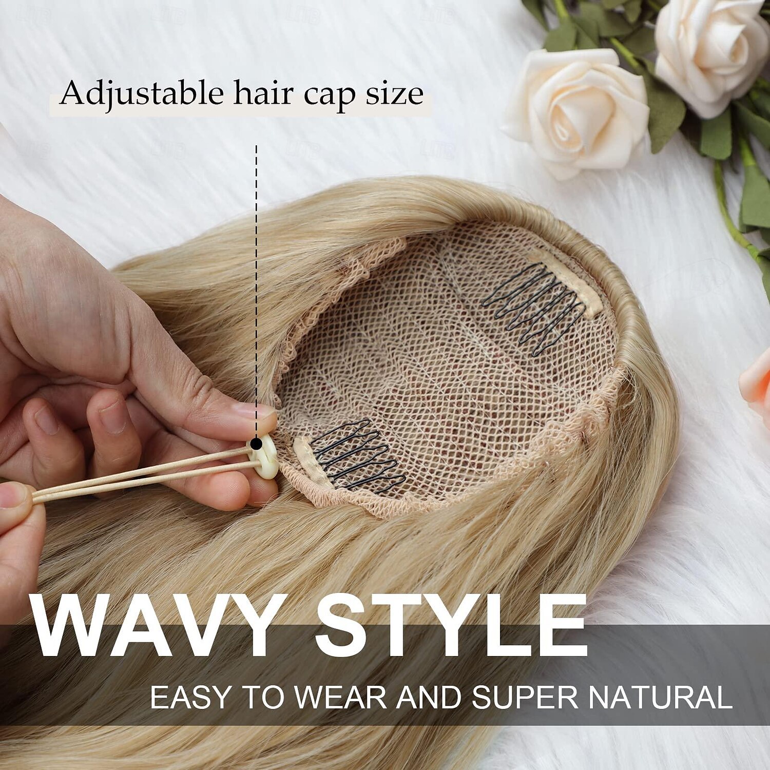 Blonde Ponytail Extension Drawstring Ponytail Hair Extension Clip in Ponytail Extension Long Wavy Ponytail Extension for Women Synthetic Ponytail Hairpiece Pony Tails Hair Extensions 2025 - $14.99 –P2