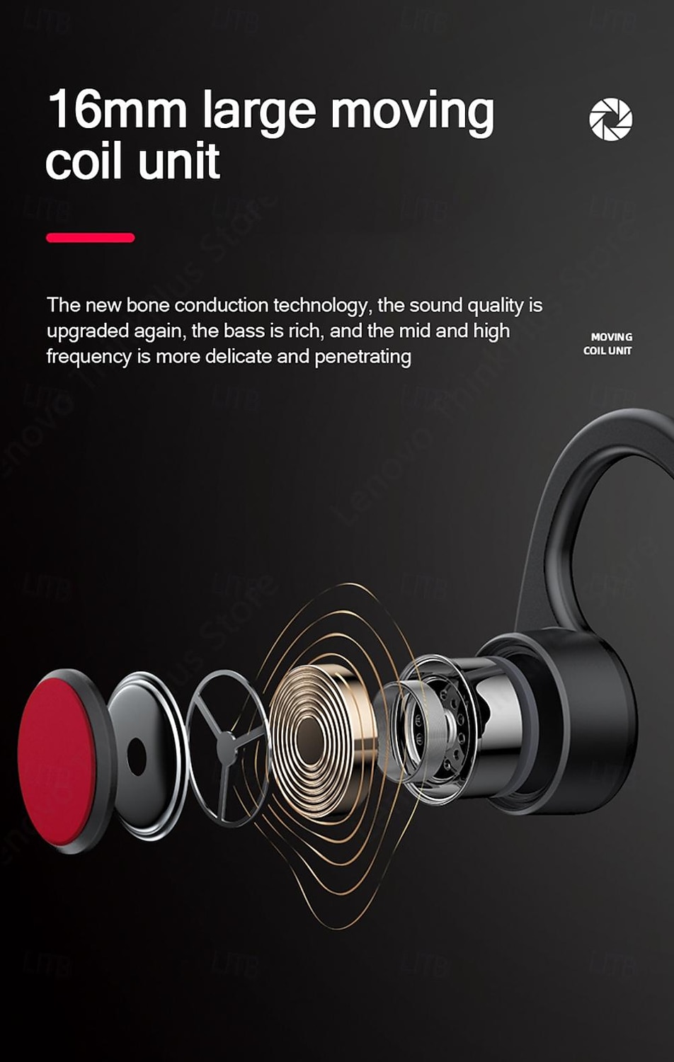 Lenovo X3 pro Bone Conduction Headphone Wireless BT5.3 Earphone Ergonomic Lightweight Design IP56 Waterproof Headphone 2025 - $47.99 –P6