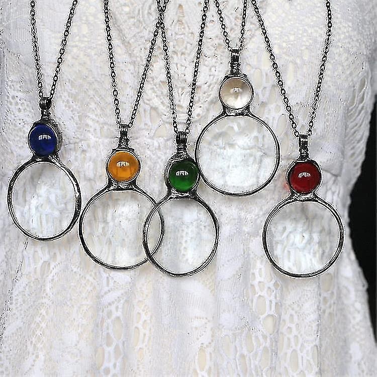 rondom loupe collier cadeau lecture loupe pendentif collier pour personnes âgées loupe pour livres journaux lecture bijoux de 2025 ? $20.99 –P1