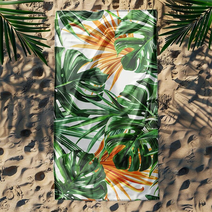 homokálló strandtörölköző puha huzatú takaró trópusi mopsz nagy 3d mintás mintás törölköző fürdőlepedő strandlepedő takaró klasszikus 100% mikroszálas kényelmes takarók 2025 - $10.99 –P9