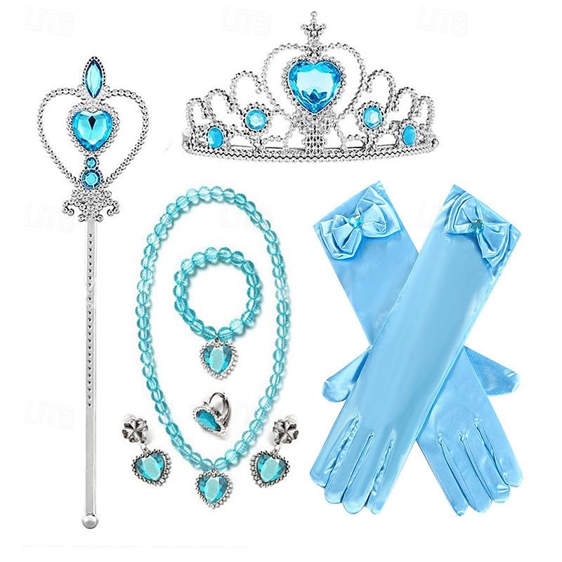 Conjunto de cosplay de acessórios de princesa combinação elsa coroa colar de luva de 2025 por $22.99 –P12