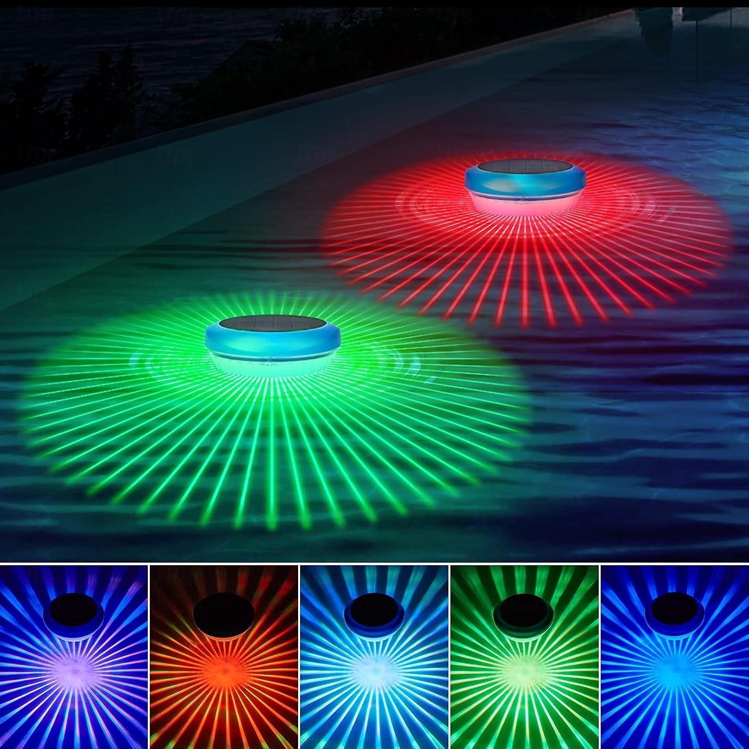 Solar Floating Pool Lights RGB Color Changing Pool Lights LED Waterproof Pool Light for Outdoor Swimming Pool Pond Hot Tub Garden Holiday Party Landscape Decoretion 1/2pcs 2024 - $15.99 –P1