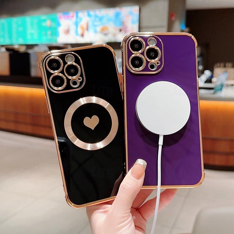 2025年 電話 ケース 用途 iPhone 16 iPhone 15 プロマックスプラス iPhone 14 13 12 Pro Max Plus バックカバー ワイヤレス充電をサポート 耐衝撃 ハート TPU 仕上げ コレクション – $13.99 –P11