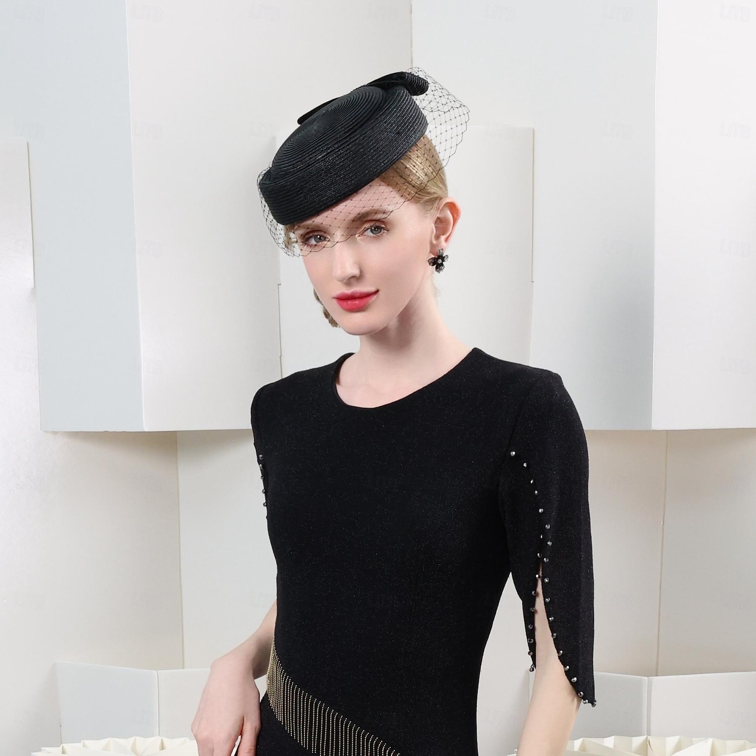 Cappelli Tulle Fibra Bombetta / Cappello a cloche Cappello di paglia Matrimonio Tè Elegante Matrimonio Con Fiocco Tulle Copricapo Copricapo del 2025 a $60.99 –P11