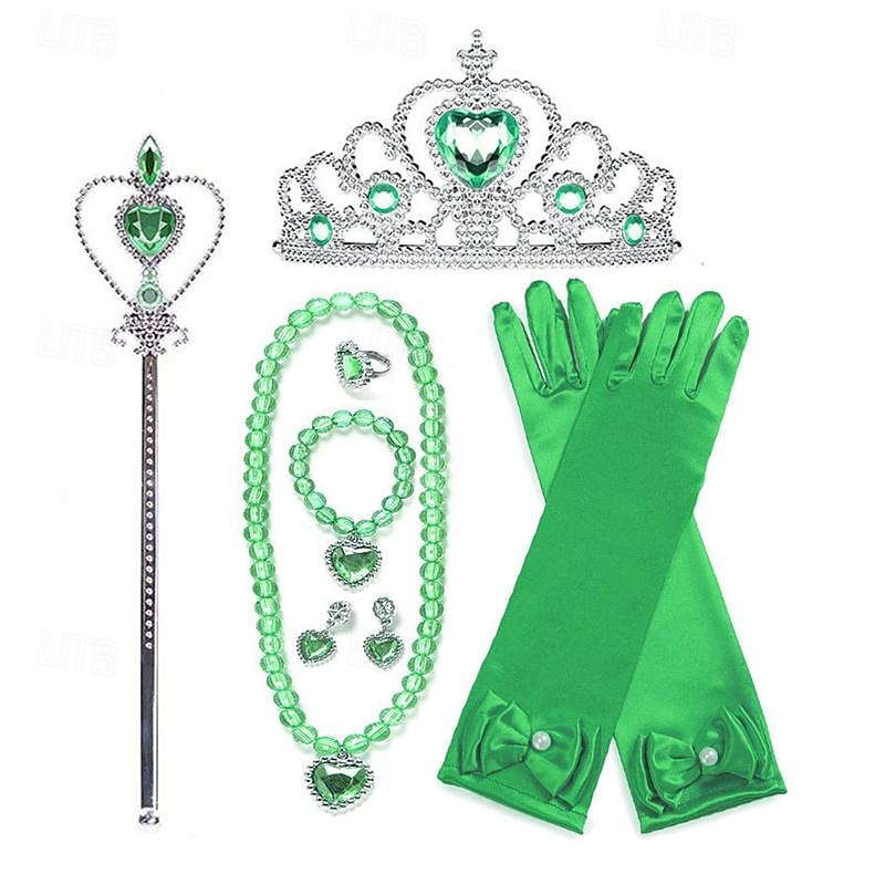 Conjunto de cosplay de acessórios de princesa combinação elsa coroa colar de luva de 2025 por $22.99 –P11