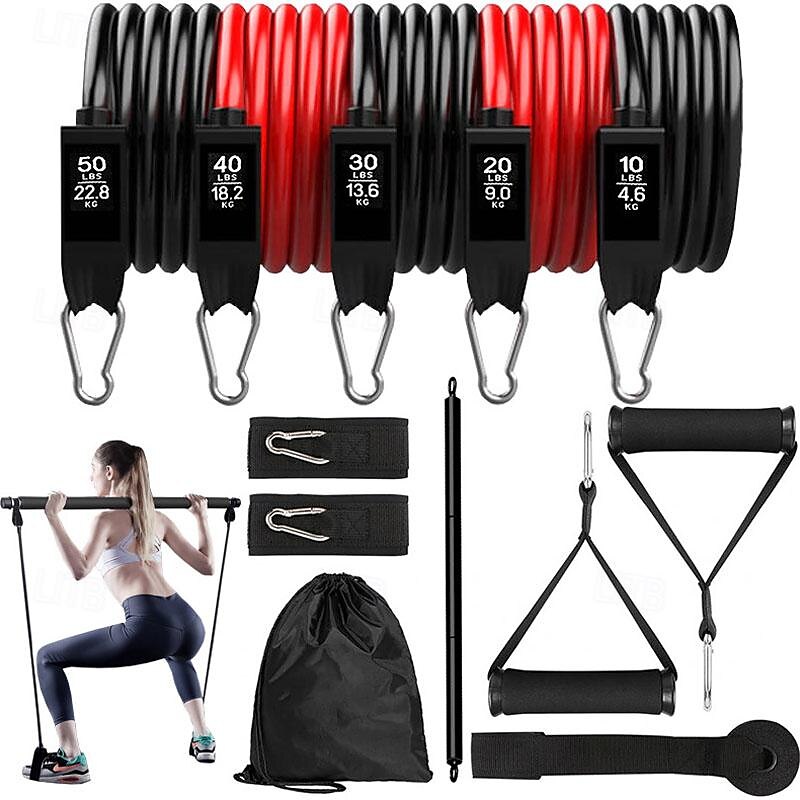 Set di 11 pezzi di bodhi stick cintura di resistenza per il fitness corda di tensione set di corde elastiche attrezzatura per la tensione tpe pilates del 2025 a $36.99 –P2