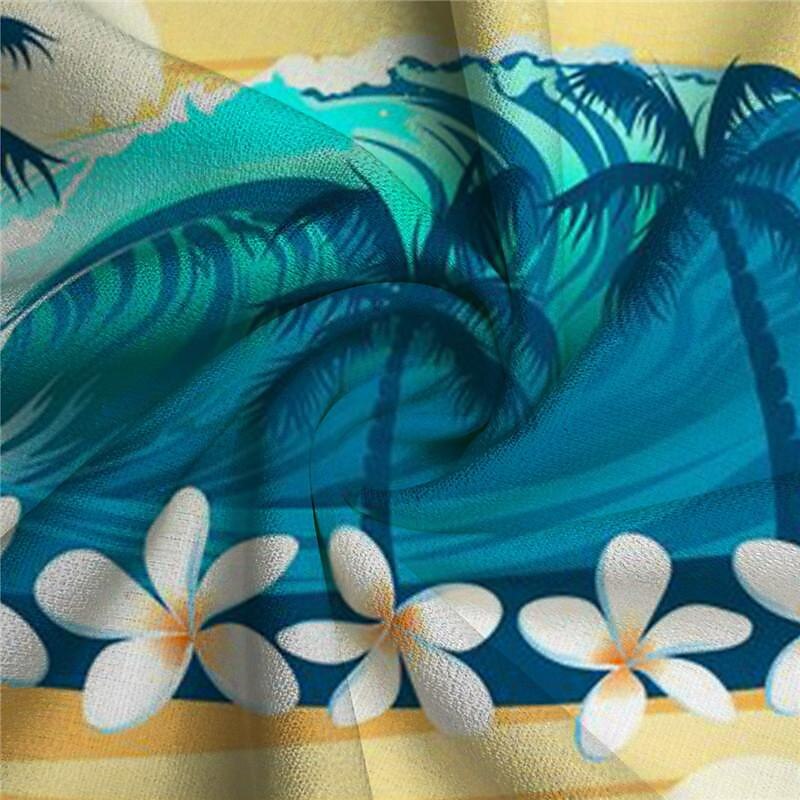 Voor heren Tropische bloemen Palmboom Overhemd Hawaiiaans overhemd Aloha-shirt Korte mouw Overhemd Strijkijzer Vakantie Hawaii Resortstijl Buiten Vakantie Strand Rood Blauw Groen S M L 2025 - $22.99 –P10