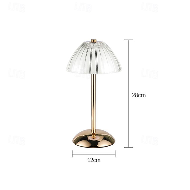Kristall-Tischlampe, modern, minimalistisch, Touch, 3-farbig, stufenlose Dimmung, wiederaufladbar über USB, mit weichem Licht und langlebigem Akku 2025 - $48.99 –P6