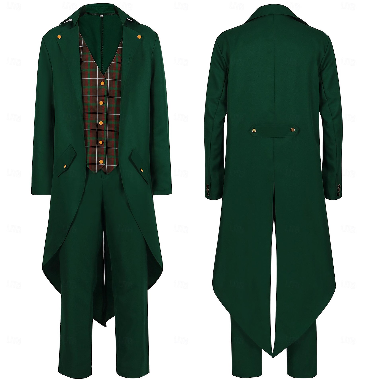 Retro Vintage Punk & Gothic Medieval Blouse / Shirt Pants Cosplay Costume Ren Faire Vampire Gentleman Men's Viking Fantasy Halloween Carnival Masquerade Party / Evening Adults' Coat Blouse Pants 2025 - $59.99 –P1
