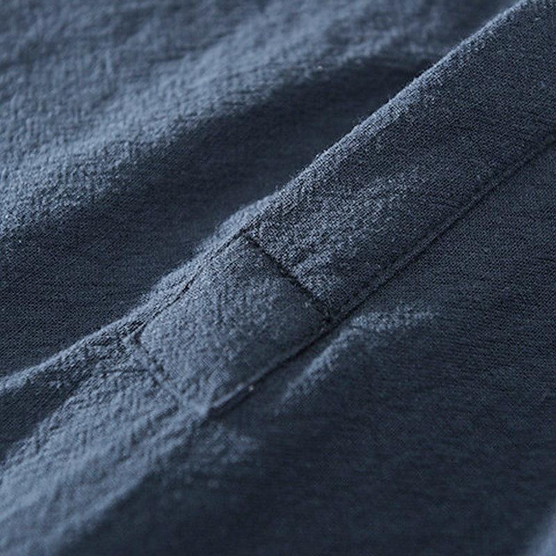 Per uomo Camicia Camicia di lino Camicia in cotone e lino Camicia bianca di cotone Camicia con colletto cinese Camicia con colletto alla coreana Semplice Vacanza Streetwear Bianco Blu reale Grigio del 2025 a $21.99 –P8