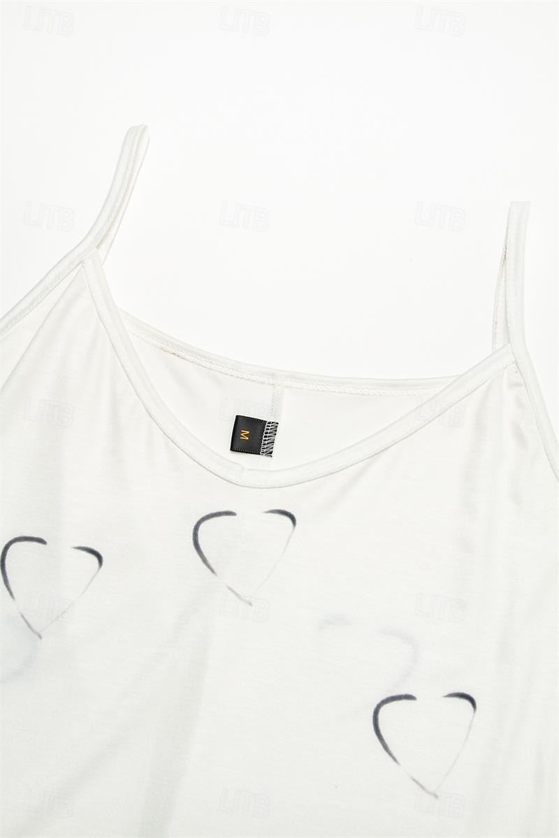 Vrouwen's Mini Jurk Casual Jurk Petite Jurk Zomerse Jurk Basis Sexy Casual Vakantie Dagelijks Feest Regelmatige Pasvorm Hart LIEFDE Fruit Mouwloos V Hals Spaghetti Band Ananas Bloemen 2026 - $21.99 –P9