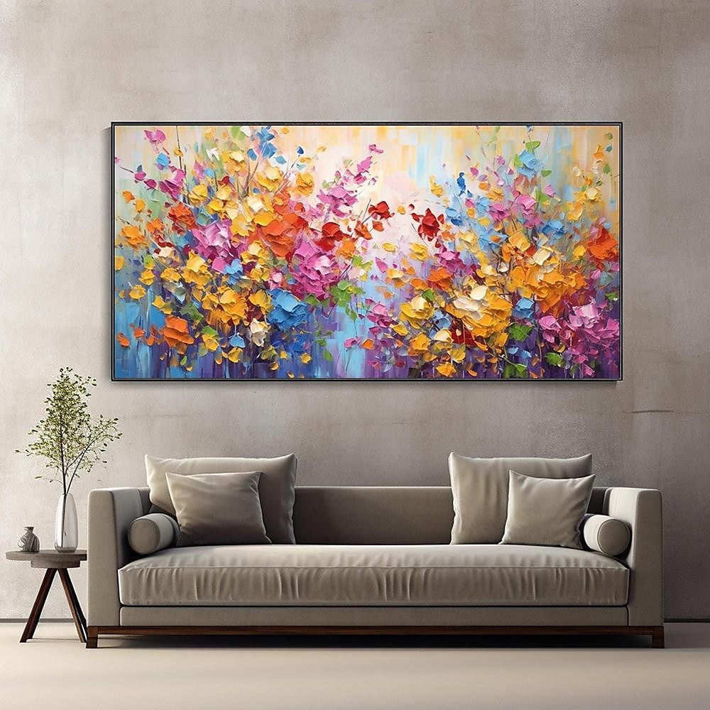 Peinture à l'huile de fleur de printemps 3d peinte à la main abstraite plantation florale colorée peinture à la main texture œuvre d'art peinture à la main moderne paysage naturel peinture pour salon de 2025 ? $58.99 –P2