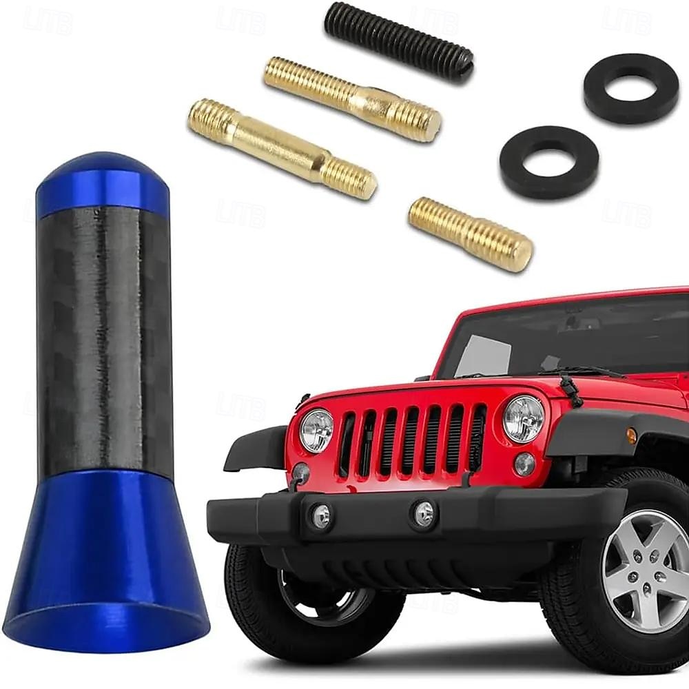bil kolfiber antenn aluminium signal bil radio antenn metall aluminium antenn modifiering leveranser dekoration 2025 - $12.99 –P2