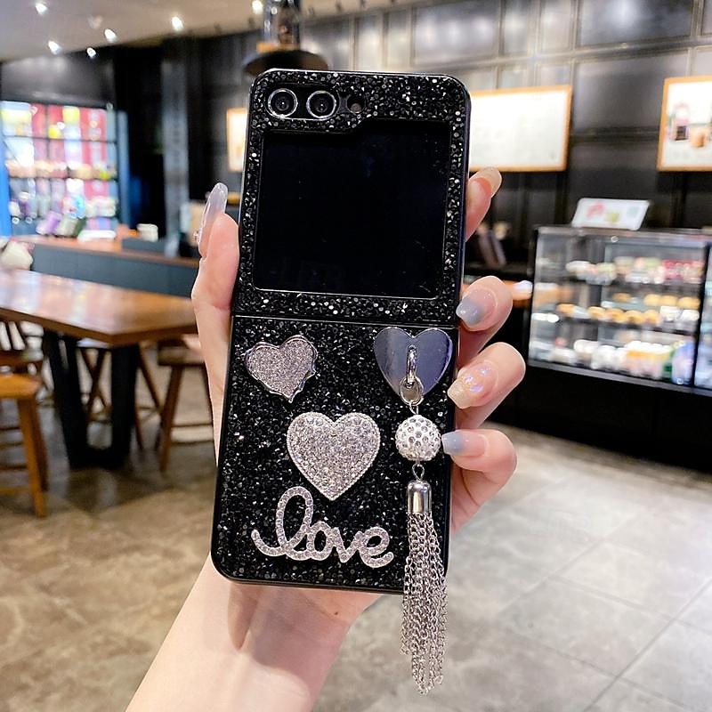 teléfono Funda Para Samsung galaxia Z Flip 7 Z Flip 6 Z Flip 5 Z Flip 4 Z Flip 3 Funda Trasera Brillo ostentoso brillante Antigolpes TPU Brillante Metal 2025 - $9.99 –P17