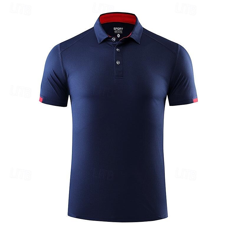 Férfi Golfing golf póló Munka Hétköznapi Hajtóka Rövid ujjú Alap Modern Sima Gomb Tavaszi nyár Normál Fekete Fehér Piros Sötétkék Medence Narancssárga Golfing 2025 - $12.99 –P5
