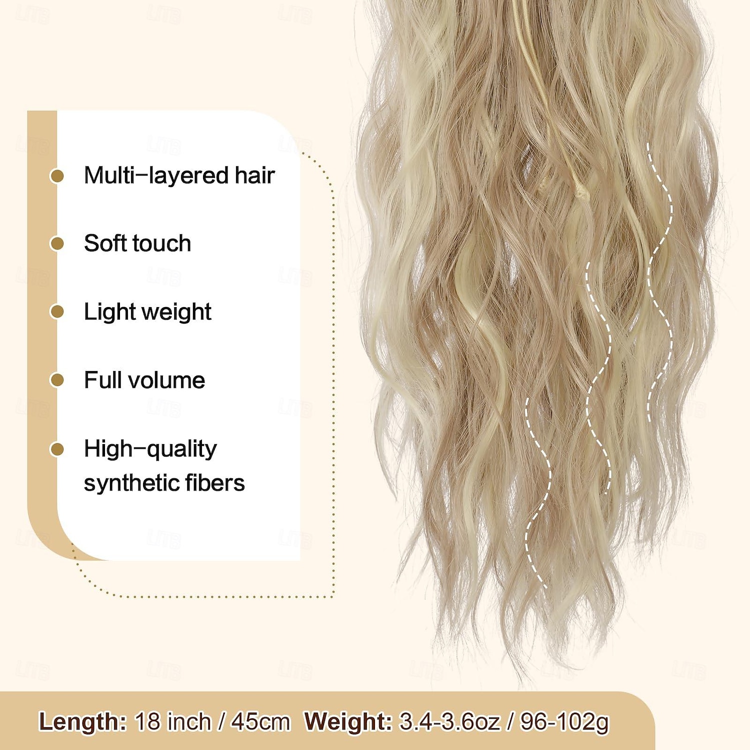 paardenstaart extensions trekkoord paardenstaarten haarverlenging licht asbruin bleekmiddel blond lang krullend golvend haar stuk synthetische paardenstaart haarstukken voor vrouwen 2025 - $12.99 –P4