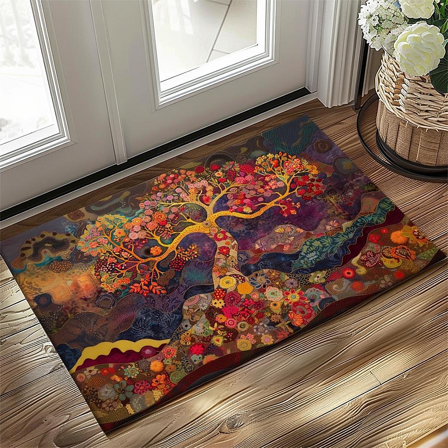 Vintage Tree of Life Doormat Floor Mats Washable Rugs Kitchen Mat Non-Slip Oil Proof Rug Indoor Outdoor Mat Bedroom Decor Bathroom Mat Entrance Rug 2025 - $16.99 –P14