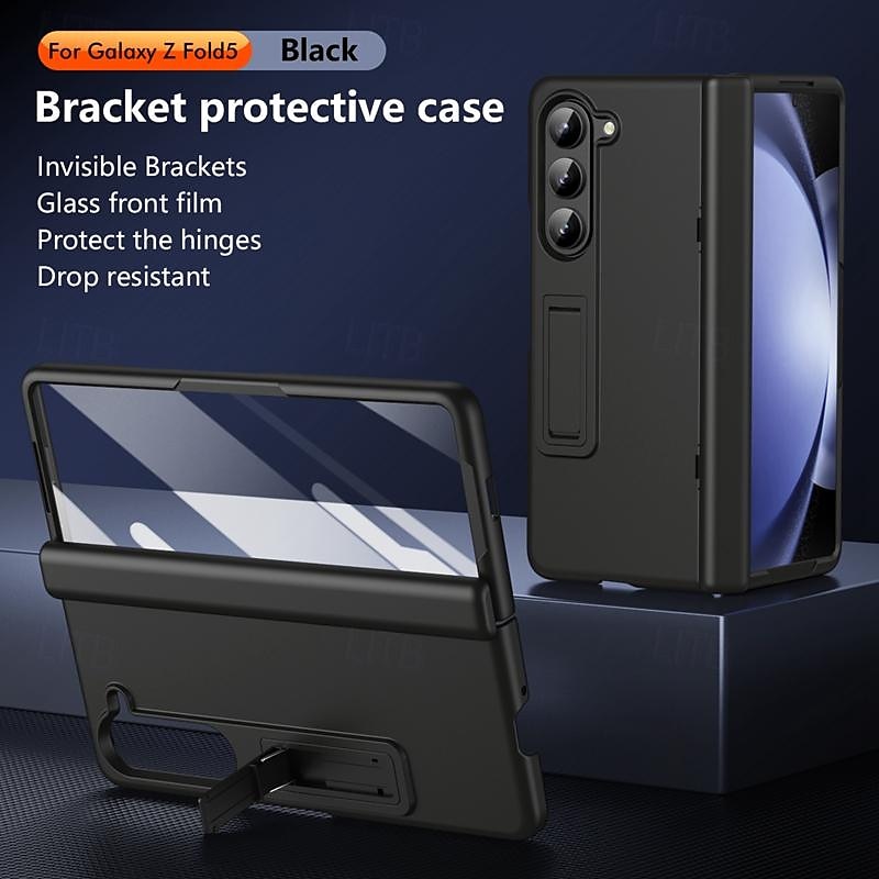 телефон Кейс для Назначение SSamsung Galaxy Z-сгиб 6 Z Fold 5 Z Fold 4 Z Fold 3 Кейс на заднюю панель со стендом и протектор экрана Полная защита тела броня ПК 2025 - $27.99 –P12