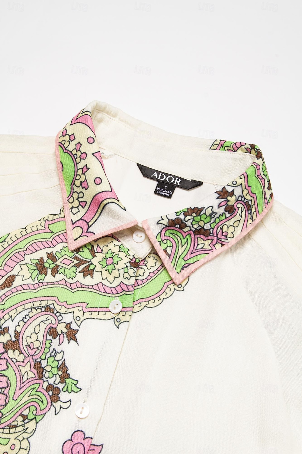 שמלת חולצת מידי בחגורת פייזלי בוהו 2025 - $114.99 –P9