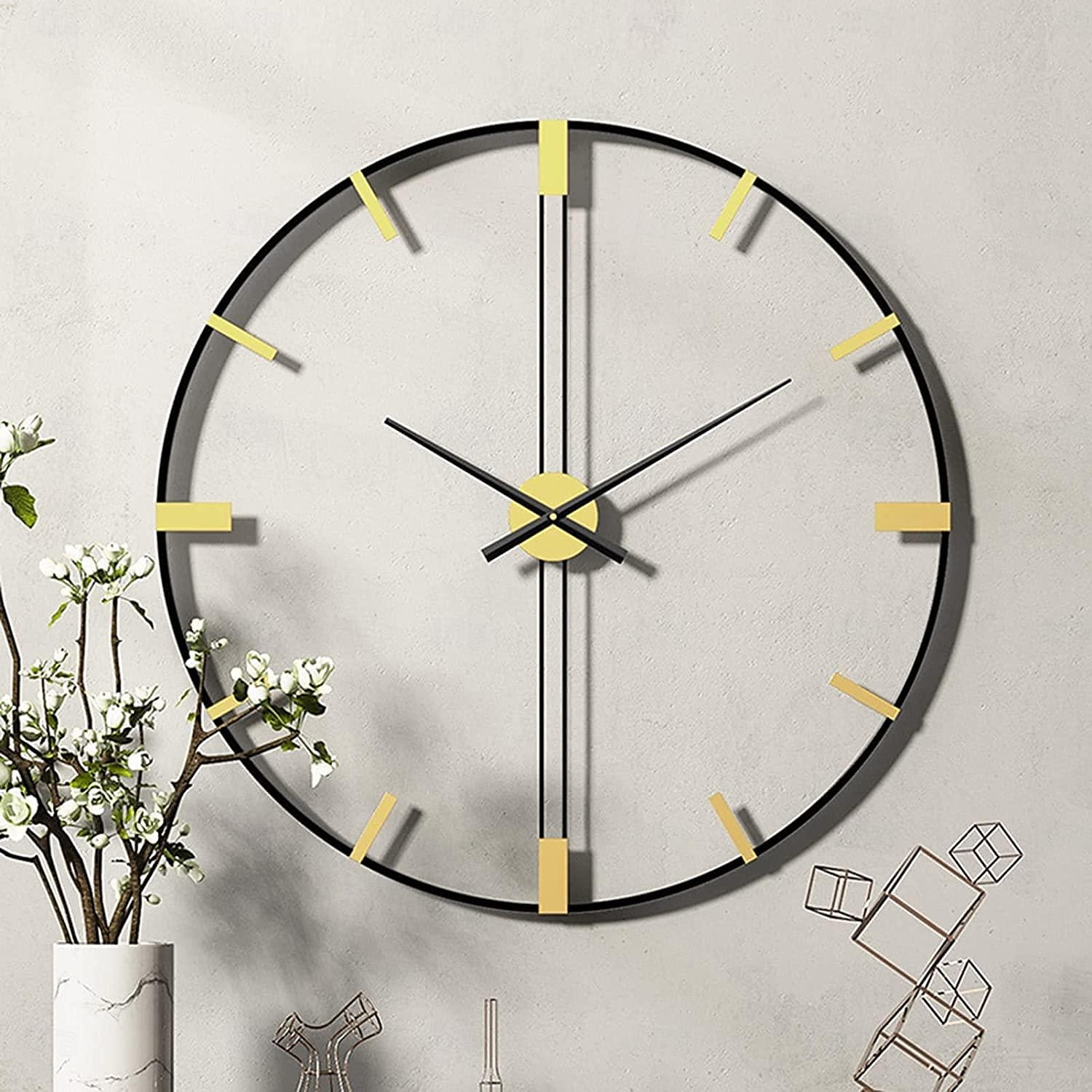 metalli pyöreä iso seinäkello luova takorauta kello retro taottu 60 cm äänetön seinäkello tikittävä paristokäyttöinen kotikeittiöön kahvila hotellitoimisto 2025 - $139.99 –P2