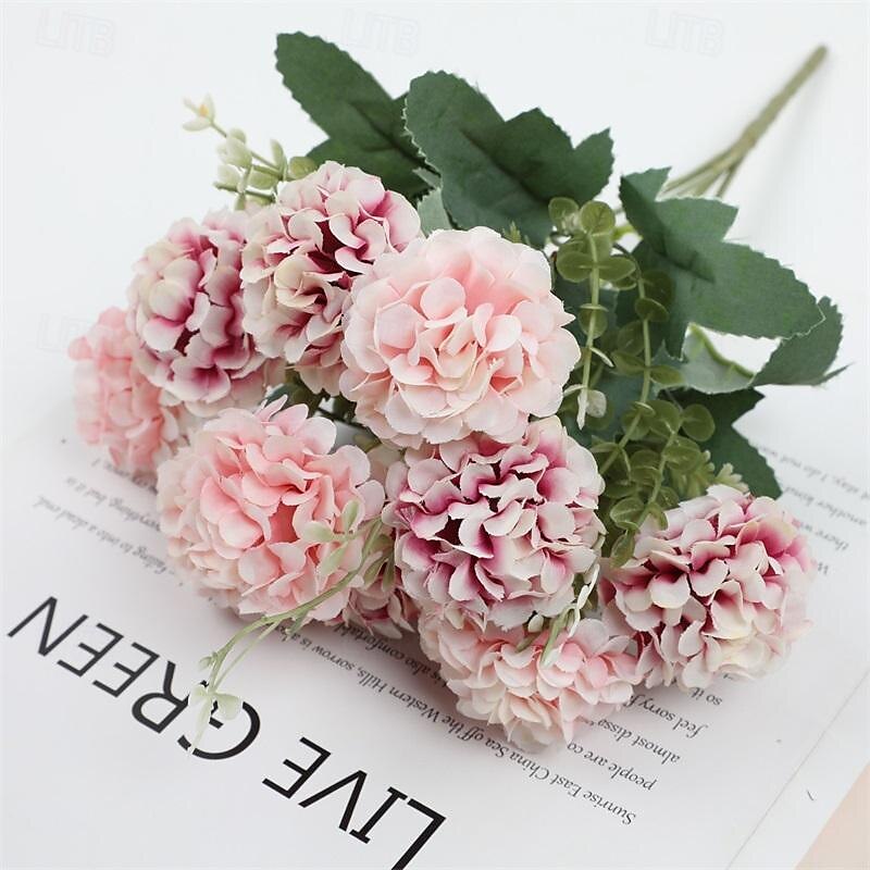 2 pezzi simulati di rosa artificiale palla crisantemo decorazione della casa ornamenti di fiori artificiali oggetti di scena di nozze fiori artificiali del 2025 a $15.99 –P4