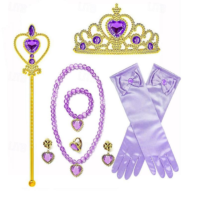 Conjunto de cosplay de acessórios de princesa combinação elsa coroa colar de luva de 2025 por $22.99 –P7