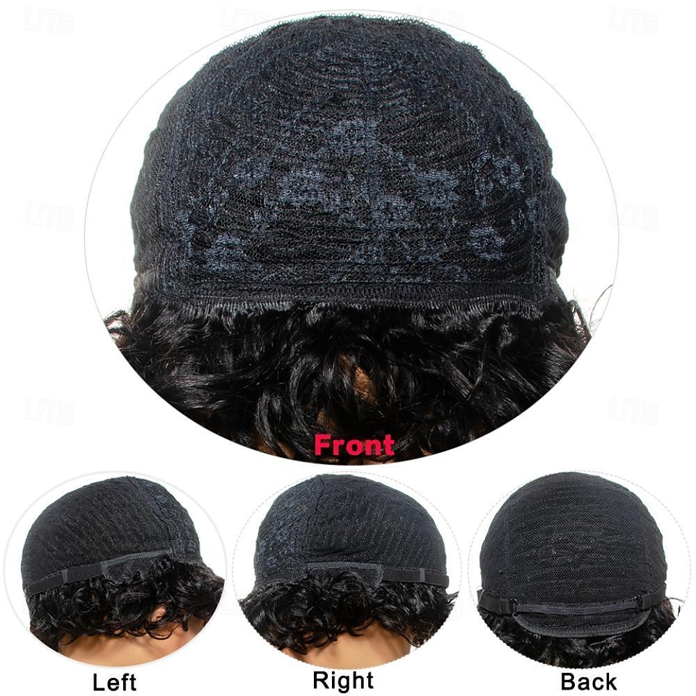 kort krullend pixie cut pruik menselijk haar korte pruiken voor zwarte vrouwen pixie cut pruiken menselijk haar kort menselijk haar pixie cut lijmloze pruik korte pruiken natuurlijk krullend kleur 1b 2025 - $47.99 –P6