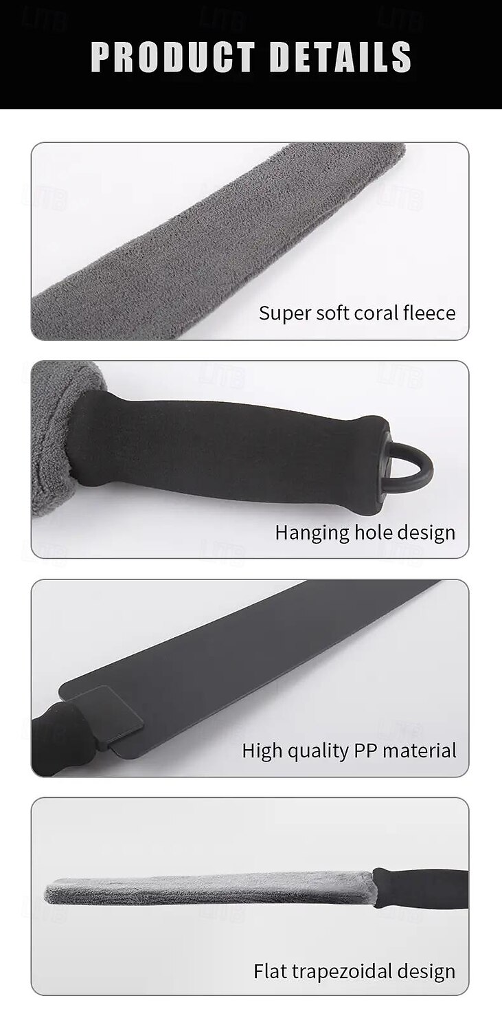 Car With The Gap Cleaning Tool Coral Velvet Cleaning Dead Corner Dust Dry and Wet Dual Use 2025 - $13.99 –P7