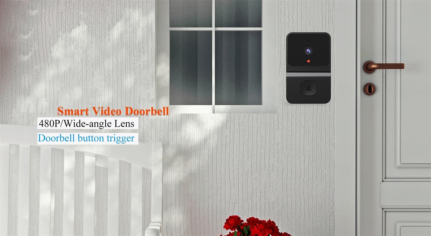 1 stuks slimme visuele deurbel draadloze wifi huishouden laag stroomverbruik lange stand-by app afstandsbediening intercom (ingebouwde batterij) 2025 - $35.99 –P8