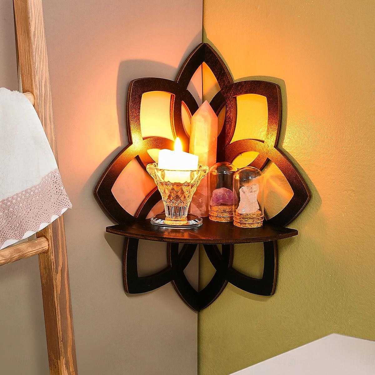 1pc présentoir mural à ongles créatif minimaliste (à l'exclusion des clous) ligne minimaliste huit pétales de fleur en forme de mur pendentif décoratif support d'angle décoratif assemblé à la main en de 2025 ? $16.99 –P4