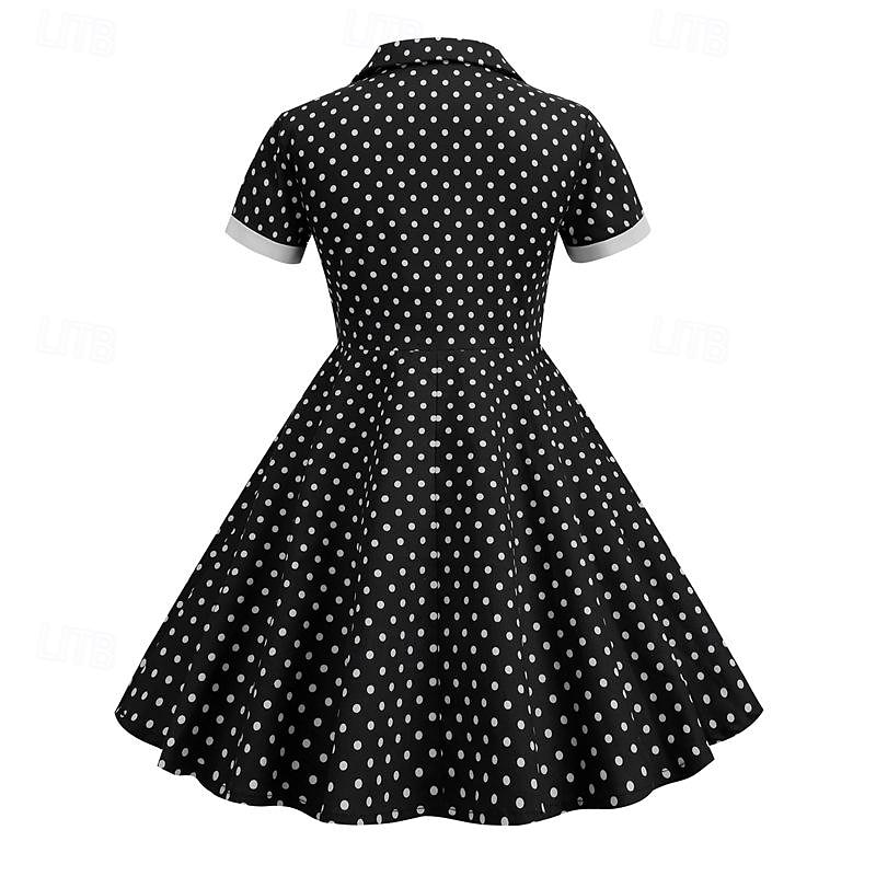 1950s Retro Vintage Rockabilly Dress Flare Dress Polka dots Fancy Dress Girls' Christmas Halloween Carnival Prom Event / Party Cocktail Party Kid's Dress Homecoming Dresses 2026 - $29.99 –P3