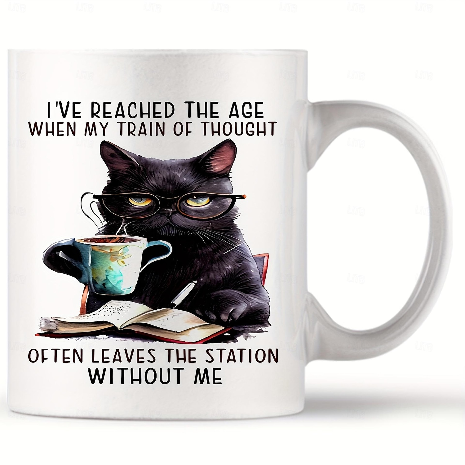 1pc Cat And Book Coffee Mug Ceramic Coffee Cups I've Reached The Age Water Cups Summer Winter Drinkware Birthday Gifts Holiday Gifts Thanksgiving Gifts Christmas Gifts 2026 - $16.99 –P4