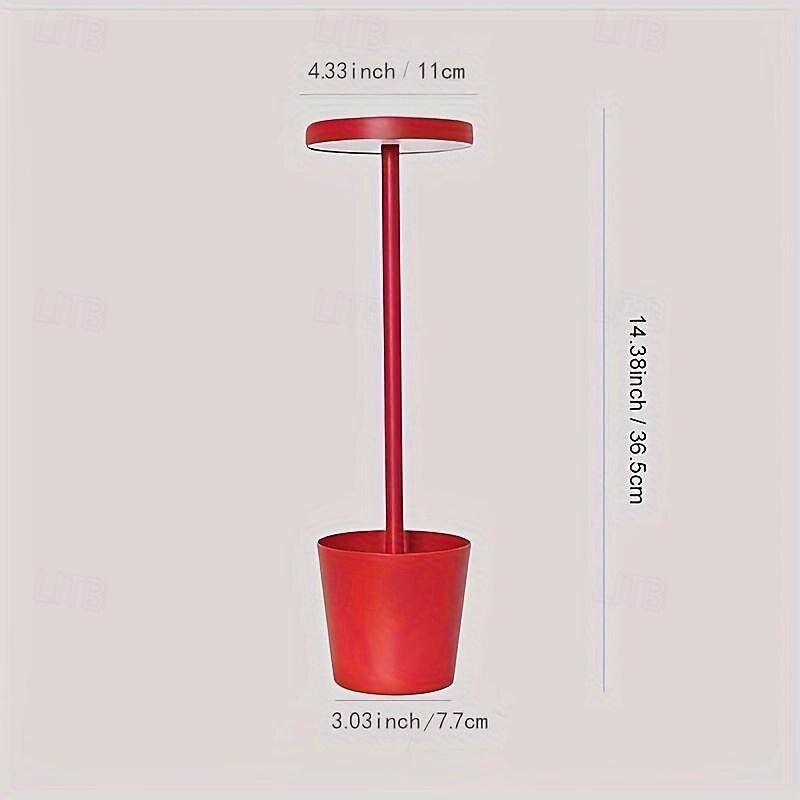 Cordless Table Lamp  with Flower Basket Design  3-Levels Brightness Stepless Dimming Table Light Rechargeable Battery Powered LED Desk Lamp for Restaurant/Home/Patio 2025 - $43.99 –P1