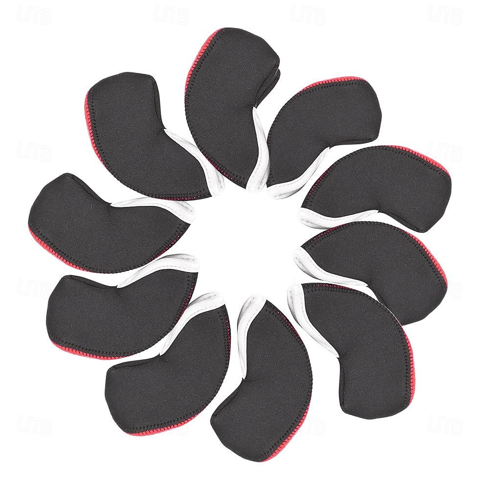 10 יחידות כיסוי ראש מועדון גולף עמיד למים נייד כיסוי ראש מגן ברזל טריז ניאופרן כיסויי גולף גולף כיסויי גומי עם 3 צבעים אפשרות מתאים לרוב המגהצים 2026 - $27.99 –P6