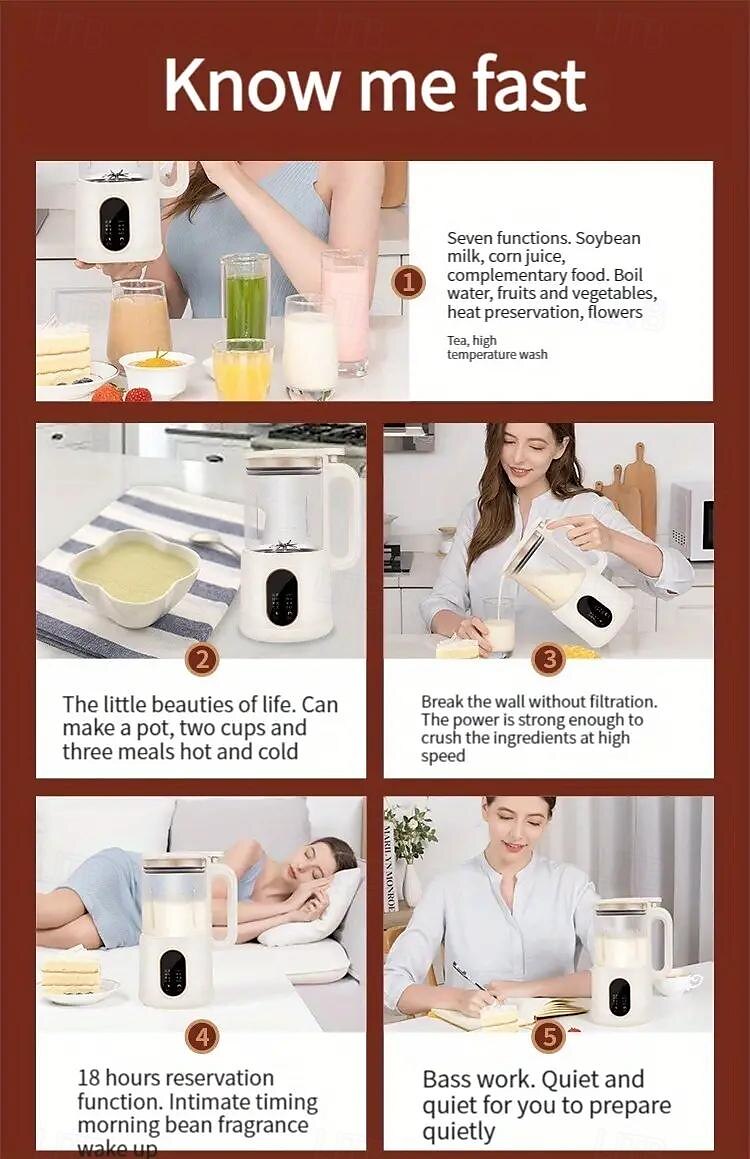 2025年 効率的な800ml 9-in-1豆乳メーカー - 素早く簡単な家庭用デジタル表示時間予約自動洗浄  コレクション – $79.99 –P12