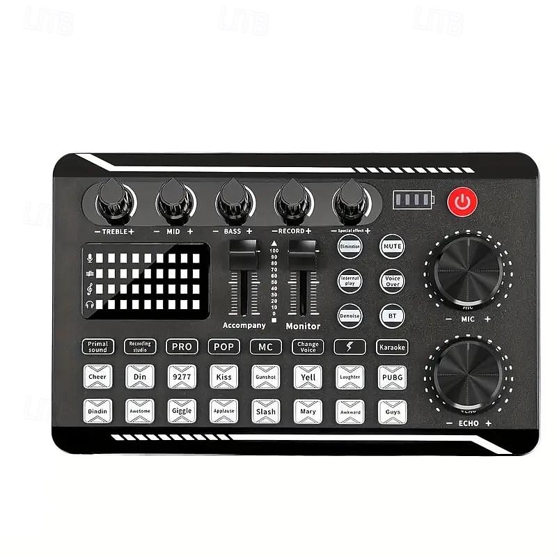 Stream and Cast with Ease USB Sound Card Rechargeable DJ Mixer Voice Effects  Perfect for Podcasts & Gaming 2025 - $41.99 –P9