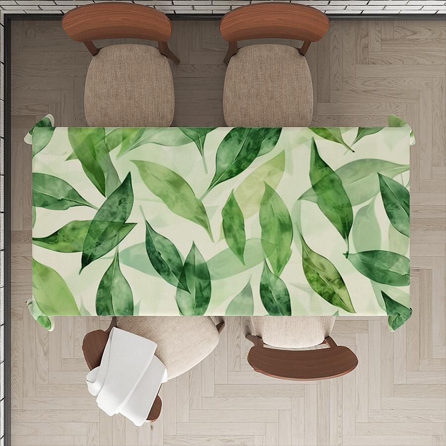 Mantel rectangular con estampado de hidromasaje, mantel rectangular impermeable para cocina y comedor 2025 - $12.99 –P11