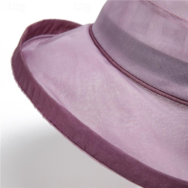 Elegant Retro / vintage Rockabilly Bøtte Hatt Fascinator Strå solhatt Helfarge Kostyme Dame Halloween Maskerade Strand Feriereise Fritid / hverdag Voksen Hatt 2026 - $17.49 –P8