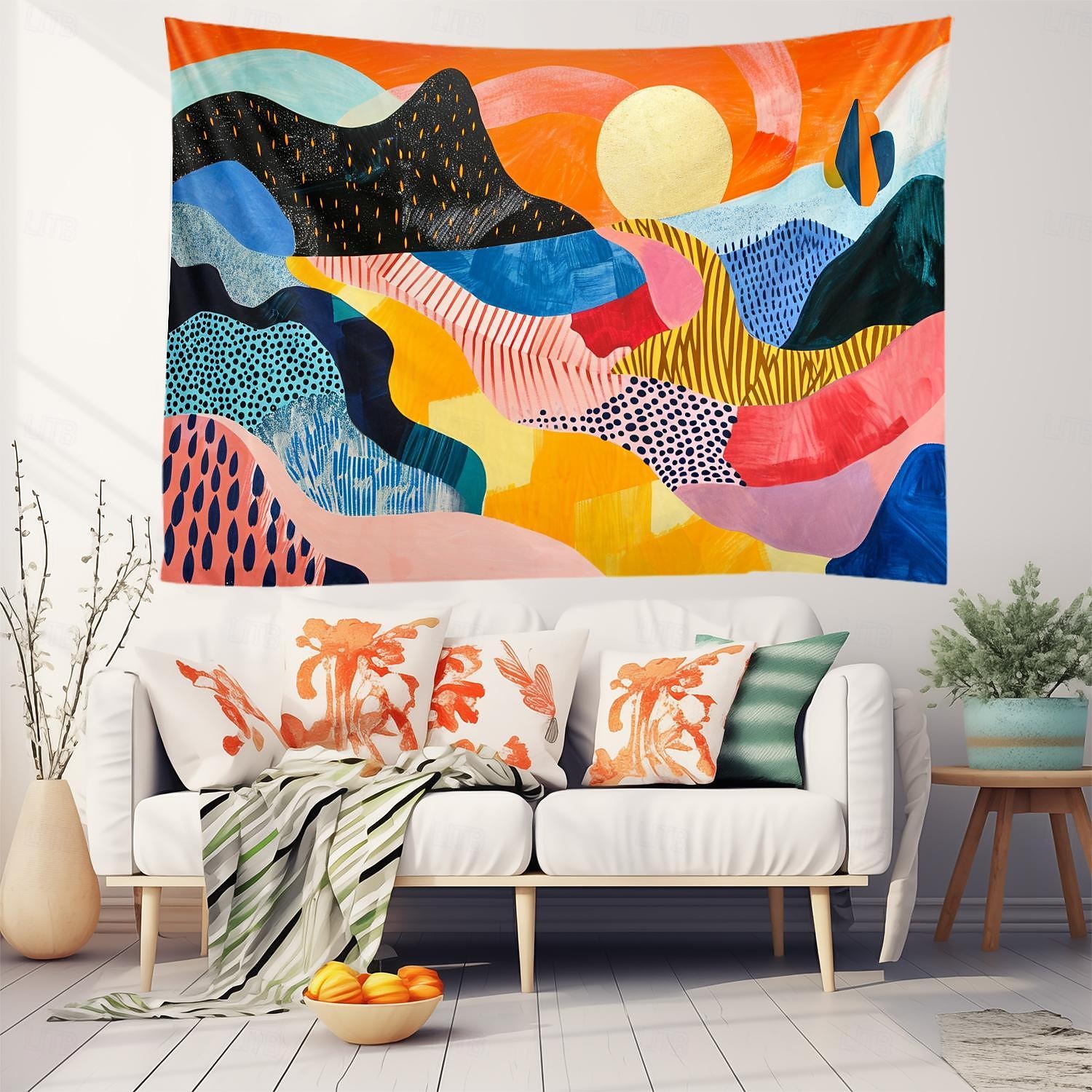 αισθητική πολύχρωμη κρεμαστή ταπετσαρία στο βουνό τέχνη τοίχου μεγάλη ταπετσαρία τοιχογραφία διακόσμηση φωτογραφία σκηνικό κουβέρτα κουρτίνα σπίτι υπνοδωμάτιο διακόσμηση σαλονιού 2026 - $19.99 –P15