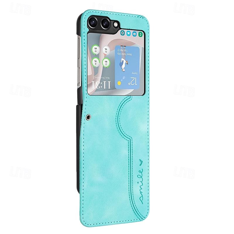 телефон Кейс для Назначение SSamsung Galaxy Z Flip 5 Z Flip 4 Z Flip 3 Откидная крышка Защита от удара Ретро ПК Кожа PU 2025 - $18.99 –P1