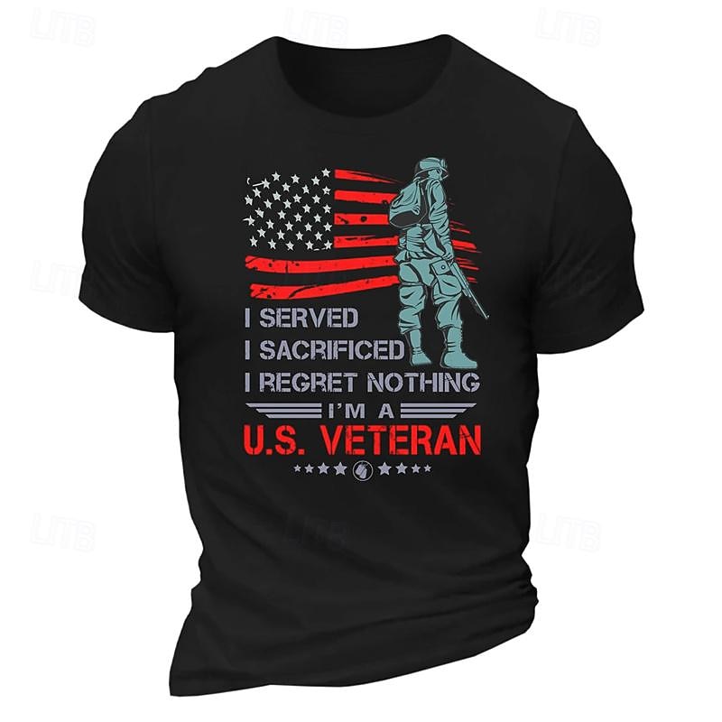 4 luglio 2026 250° Giorno della Memoria Maglietta in Cotone 3D con Bandiera Americana per Uomini e Maniche Corte per Strada del 2026 a $17.49 –P10