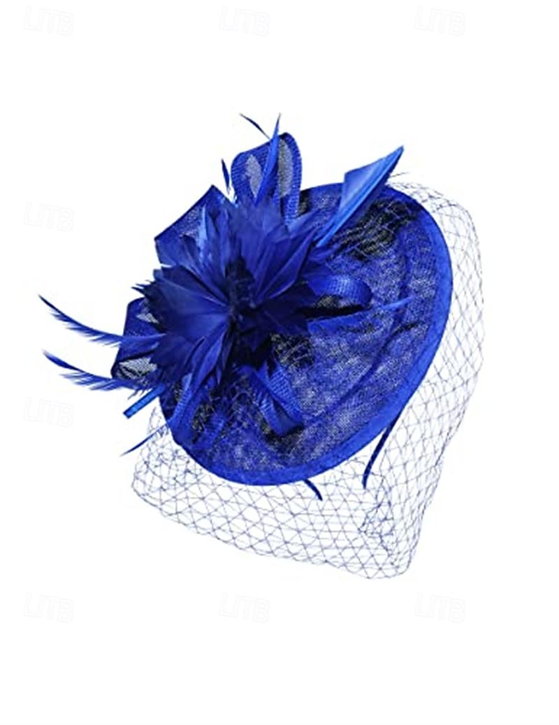 Retro Vintage 1950er 1920er Fascinators Hut Schleier-Stirnband Braut Damen Karneval Maskerade Party / Abend Junggesellinnenabschiedsparty Erwachsene Kopfbedeckung 2025 - $17.49 –P10