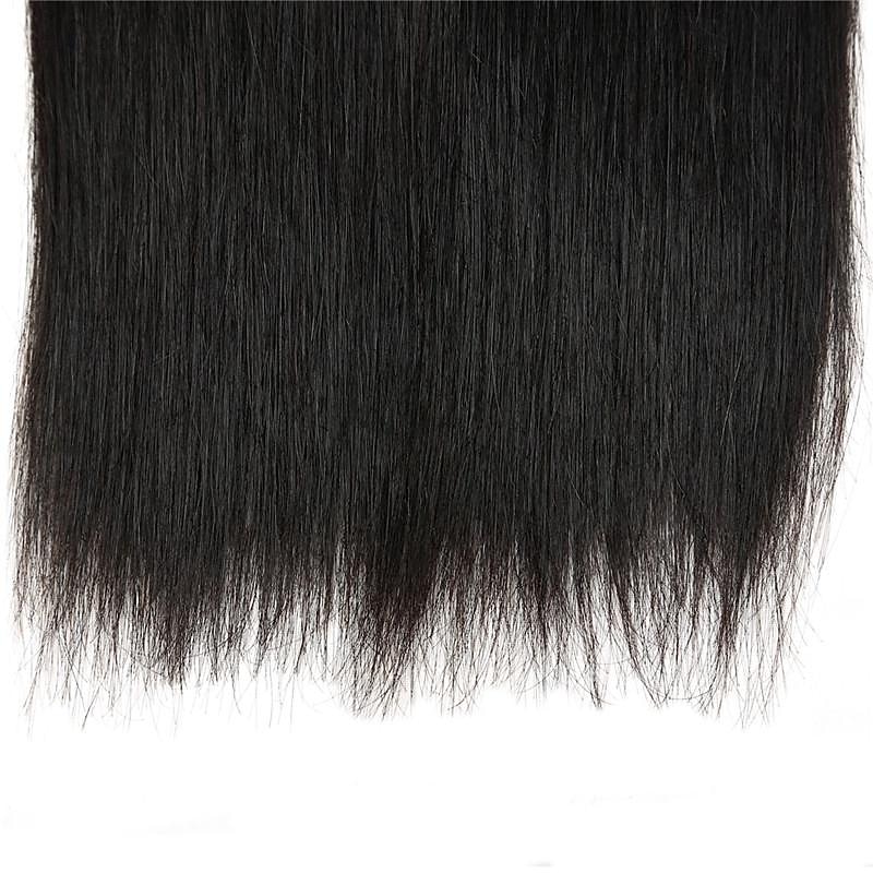 knochenglatte Echthaarbündel mit Verschluss, 4x4-Spitzenverschlüsse mit Bündeln, brasilianische Haarwebartbündel mit Verschluss, Remy-Haar 2025 - $206.89 –P5