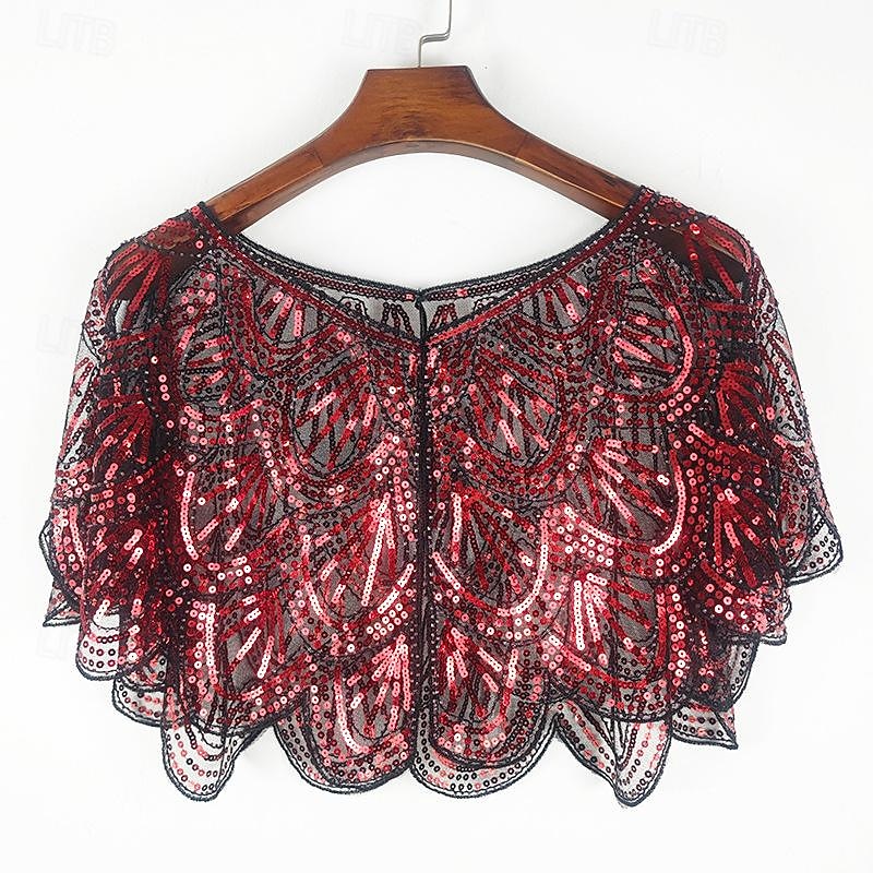 Retro / vintage Urlați 20 de ani Anii 1920 Costum de petrecere Șaluri Gatsby Charleston Invitat la nuntă Paiete Pentru femei Crăciun Carnaval An Nou Evenimente / Petrecere Recepția de Nunt 2025 - $21.99 –P8