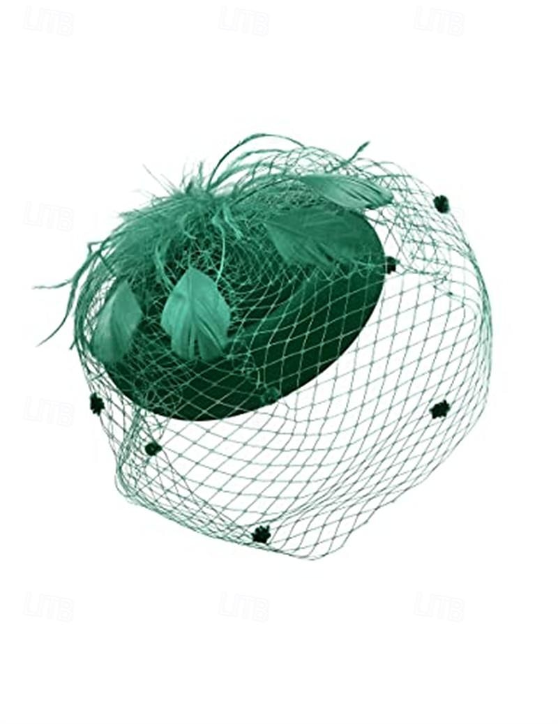 Retro Vintage 1950er 1920er Fascinators Hut Schleier-Stirnband Braut Damen Karneval Maskerade Party / Abend Junggesellinnenabschiedsparty Erwachsene Kopfbedeckung 2025 - $17.49 –P9