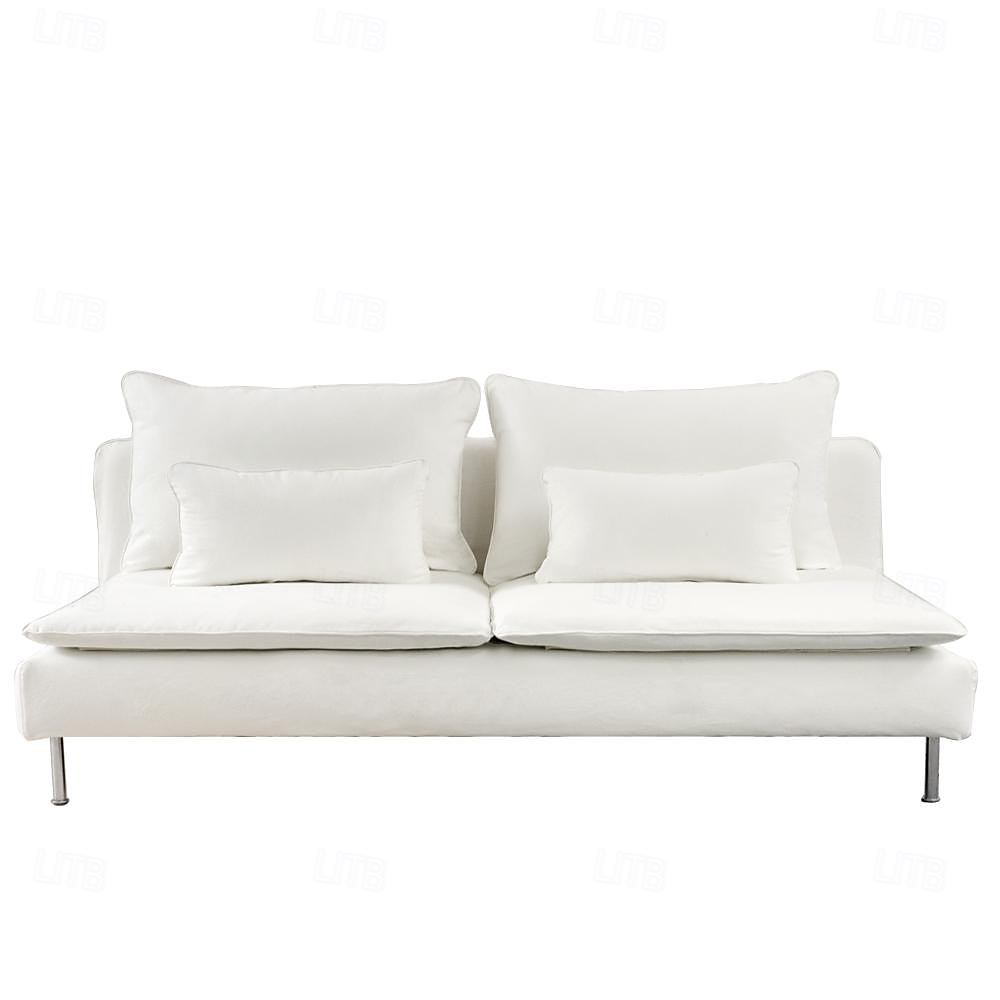 100% Bomull 3-seters Seksjonsdeksel Ensfarget Vatterte Bomullsglidere 8stk Futon Deksel Sett 2025 - $305.59 –P3