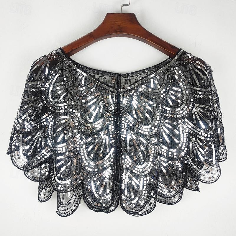 Retro / vintage Urlați 20 de ani Anii 1920 Costum de petrecere Șaluri Gatsby Charleston Invitat la nuntă Paiete Pentru femei Crăciun Carnaval An Nou Evenimente / Petrecere Recepția de Nunt 2025 - $21.99 –P7