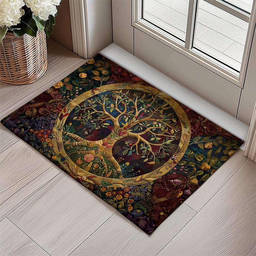 Vintage Tree of Life Doormat Floor Mats Washable Rugs Kitchen Mat Non-Slip Oil Proof Rug Indoor Outdoor Mat Bedroom Decor Bathroom Mat Entrance Rug 2025 - $16.99 –P20