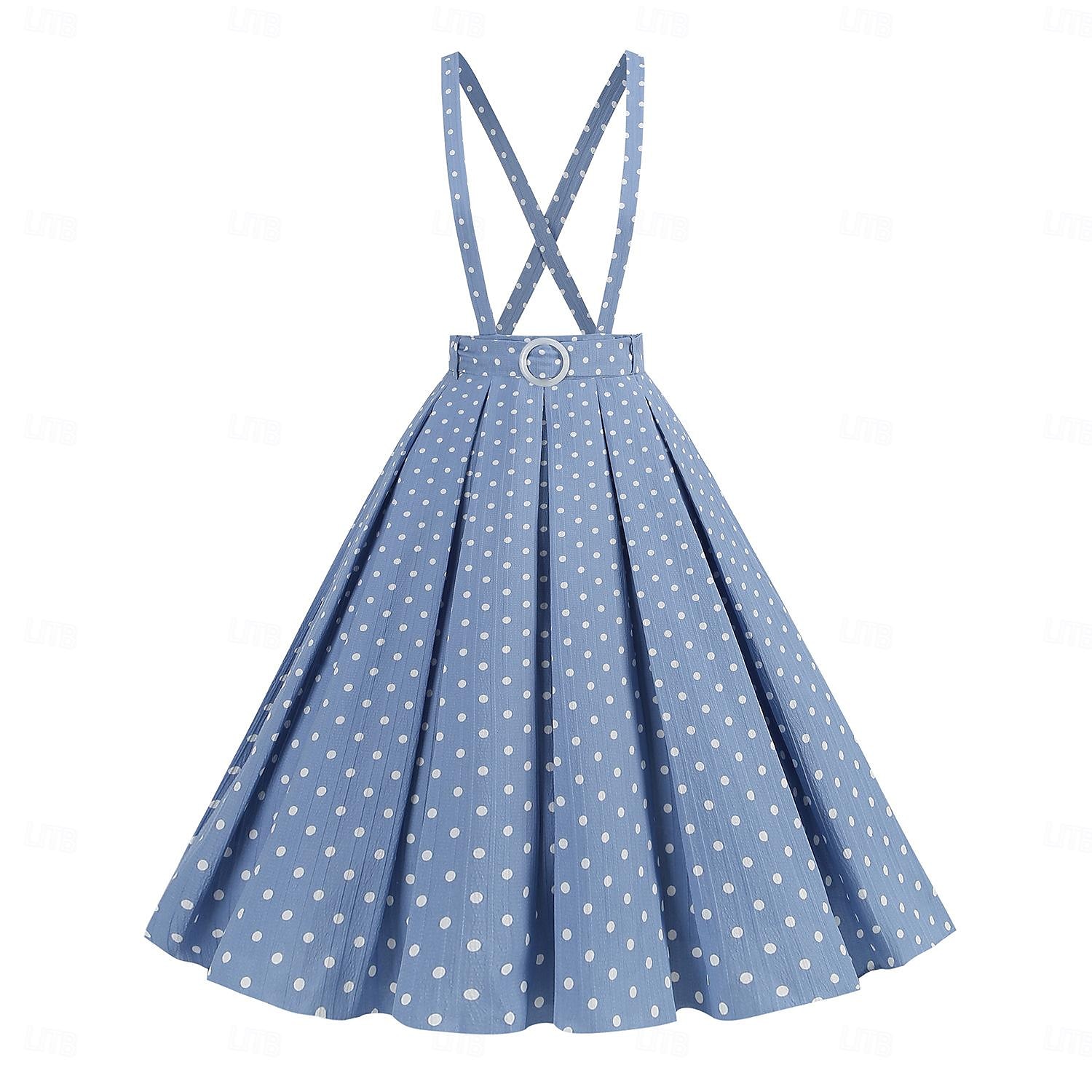 Retró 1950-es Rockabilly Szoknya Swing ruha Flare ruha Pöttyös Női Mindszentek napja Álarcos mulatság Hétköznapi Lánybúcsú Felnőttek Szoknya Hazatérő ruhák 2025 - $29.99 –P13