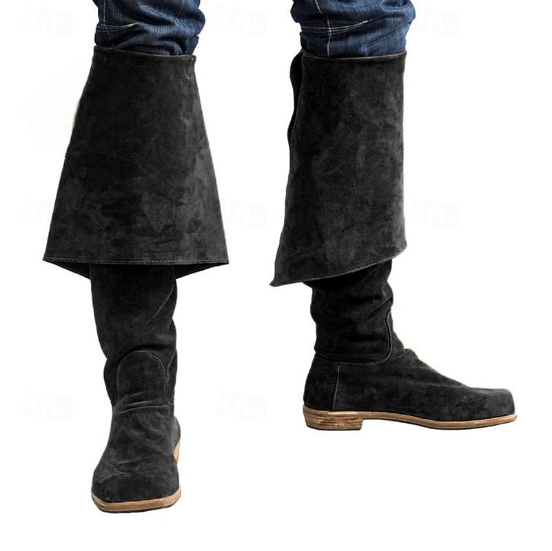 Rétro Vintage Médiéval Renaissance Chaussures Bottes jazz plates Pirate Chevalier Viking Croisé Déguisement Homme Femmes Unisexe Pirate Mascarade Événement / Fête Mascarade Adulte Chaussures de 2026 ? $71.99 –P12